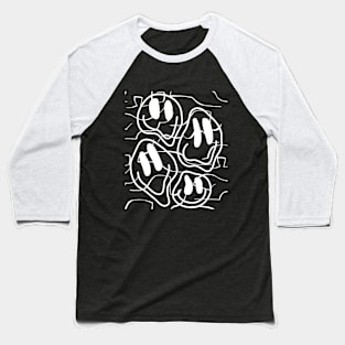 Smiley Wavey Faces Baseball T-Shirt